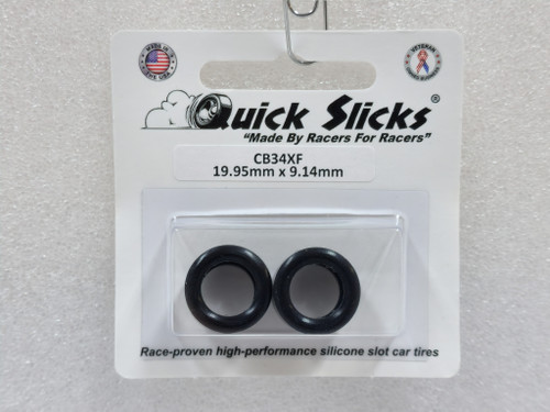 CB34XF Quick Slicks Silicone Tires for 15/17x8mm Aluminum Wheel 1:32 Slot Car Part