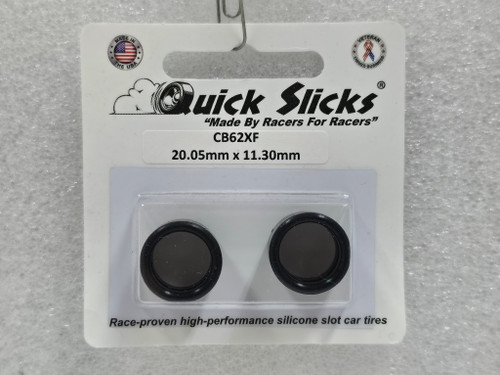 CB62XF Quick Slicks Silicone Tires for 17x11mm Scalextric (listed) 1:32 Slot Car Part