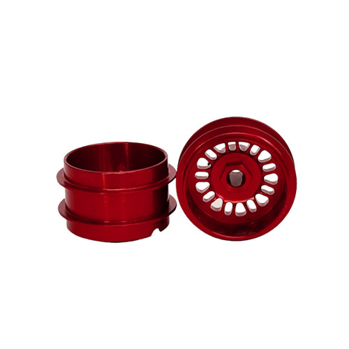 STAFFS149 Staffs BBS Deep Dish Aluminum Air Wheels 16.9 x 10mm Red (2) 1:32 Slot Car Part