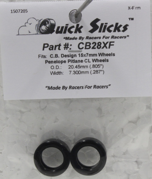 CB28XF Quick Slicks Silicone Tires for 15x7mm Aluminum Wheel