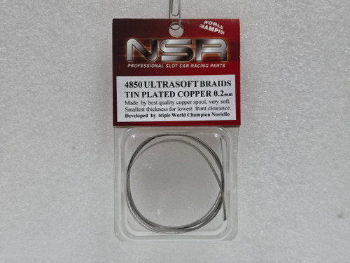 4850 NSR Ultra Soft Tin Plated Copper Racing Braids - 1m Length Roll 1:32 Slot Car Part