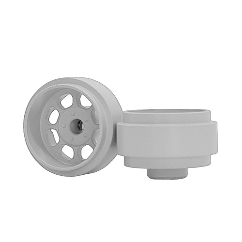 STAFFS166 Staffs Classic Deep Dish Aluminum Air Wheels 15.8x10mm White (2) 1:32 Slot Car Part
