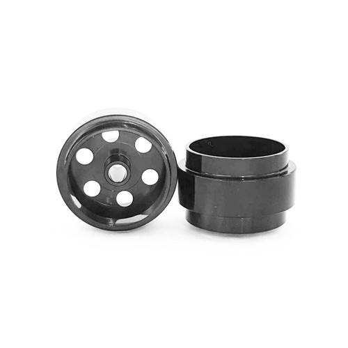 STAFFS116 Staffs Bullet-Hole Aluminum Wheels Rear 15.8 x 10mm Grey (2) 1:32 Slot Car Part