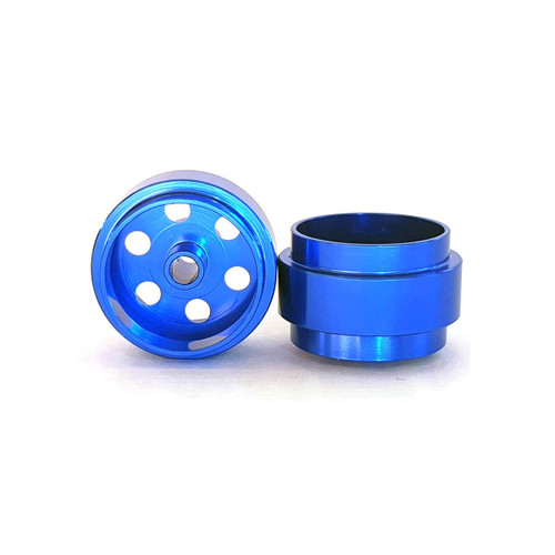 STAFFS32 Staffs Bullet-Hole Aluminum Wheels Rear 15.8 x 10mm Blue (2) 1:32 Slot Car Part