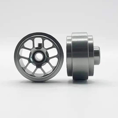 STAFFS221 Staffs Hyper Aluminum Wheels 15.8 x 8.5mm Grey (2) 1:32 Slot Car Part