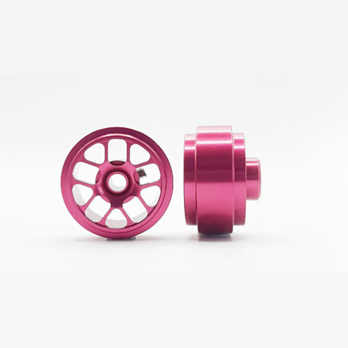 STAFFSPINKHYPER16.9 Staffs Hyper Aluminum Wheels Front/Rear Set Pink (4) 1:32 Slot Car Part