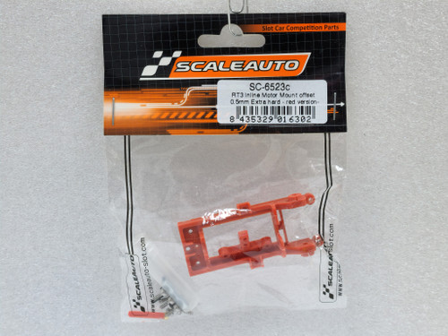 SC-6523c Scaleauto Motor Mount RT3  Inline 0.5mm Extra Hard Red 1:32 Slot Car Part