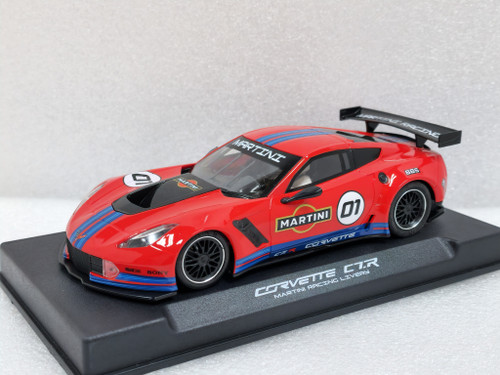 0436AW NSR Corvette C7.R Martini Red, #01 King 21K Motor EVO 1:32 Slot Car