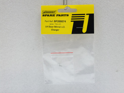 BP200074 Pioneer Chromed Door Mirror LH Charger 2 Pieces 1:32 Slot Car Part