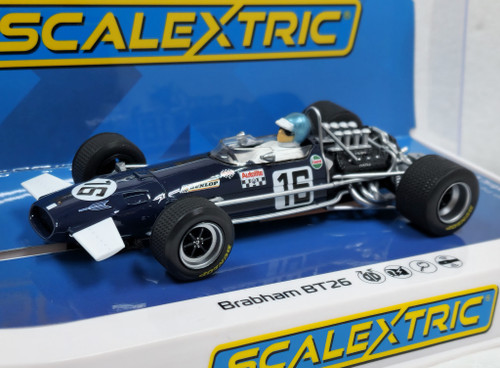 C4521 Scalextric Brabham BT26 - Piers Courage Monaco GP 1969, #16 1:32 Slot Car