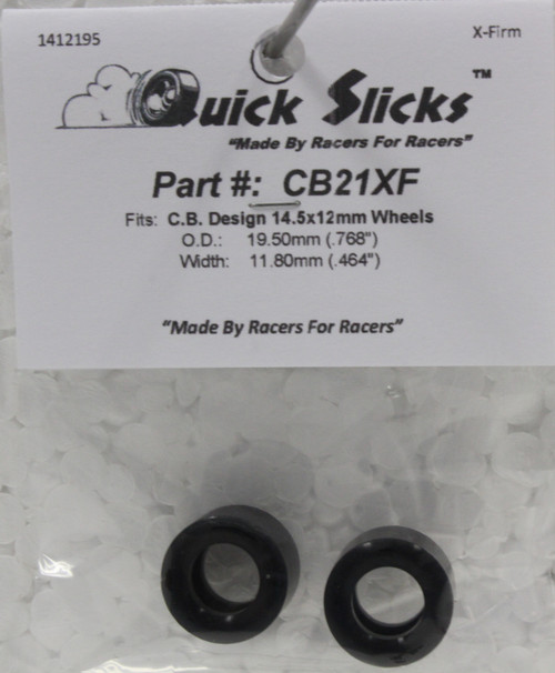CB21XF Quick Slicks Silicone Tires for 14.5x12mm F1 Aluminum Wheel 1:32 Slot Car Part