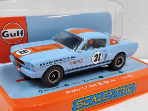 C4570 Scalextric Shelby GT350 Gulf Edition, #21 1:32 Slot Car *DPR*