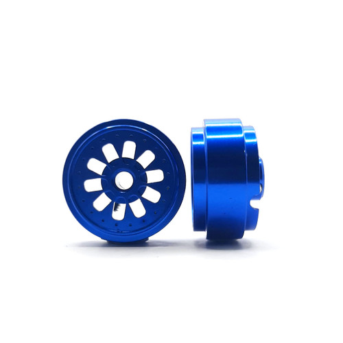 STAFFS290 Staffs Hyper 2 Alloy Aluminum Wheels 16.9 x 8.5mm Blue (2) 1:32 Slot Car Part