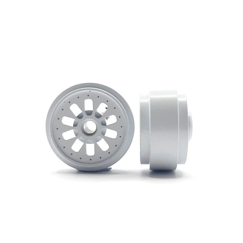 STAFFS293 Staffs Hyper 2 Alloy Aluminum Wheels 16.9 x 8.5mm White (2) 1:32 Slot Car Part