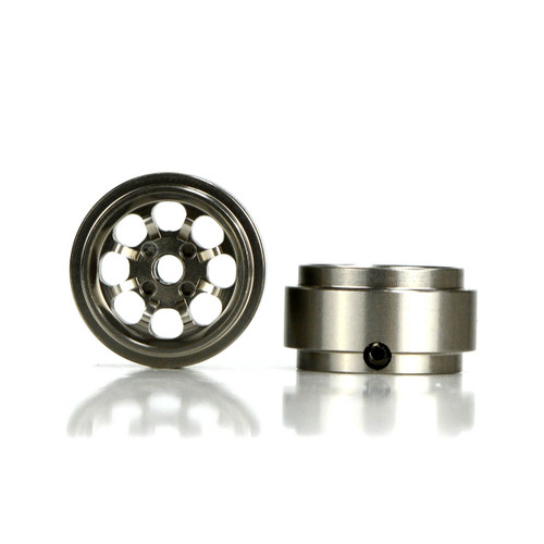 STAFFS97 Staffs Minilite Style Aluminum Wheels 15.8 x 8.5mm Grey (2) 1:32 Slot Car Part