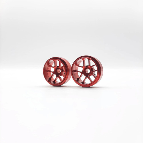STAFFS311 Staffs Hyper Deep Dish Aluminum Wheels 16.9 x 8.5mm Red (2) 1:32 Slot Car Part