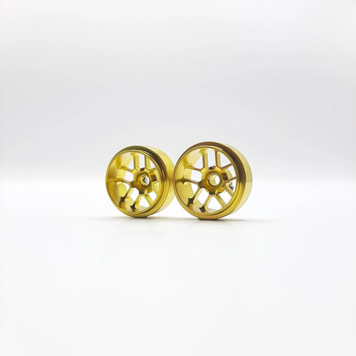 STAFFS308 Staffs Hyper Deep Dish Aluminum Wheels 16.9x8.5mm Gold (2) 1:32 Slot Car Part
