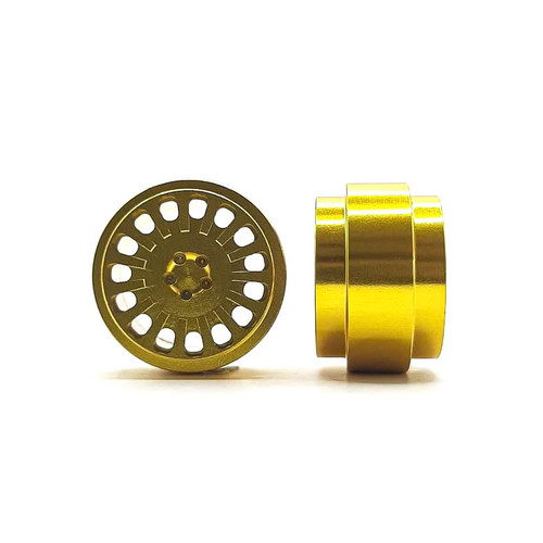 STAFFS344 Staffs OZ Style Aluminum Alloy Wheels 15.8 x 10mm Gold (2) 1:32 Slot Car Part