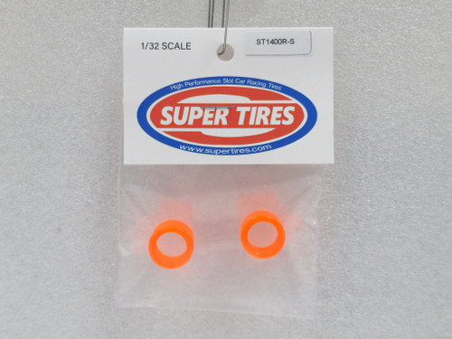 1400RS-Orange Super Tires - Silicone Tires for 15.9x8mm - Orange 1:32 Slot Car Part