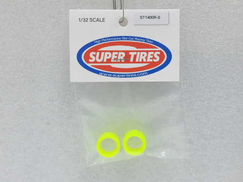 1400RS-Yellow Super Tires - Silicone Tires for 15.9x8mm - Yellow 1:32 Slot Car Part