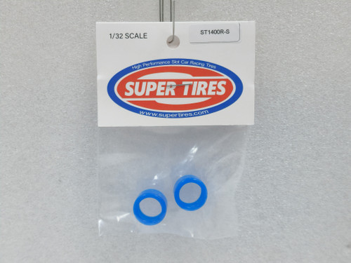 1400RS-Blue Super Tires - Silicone Tires for 15.9x8mm - Blue 1:32 Slot Car Part