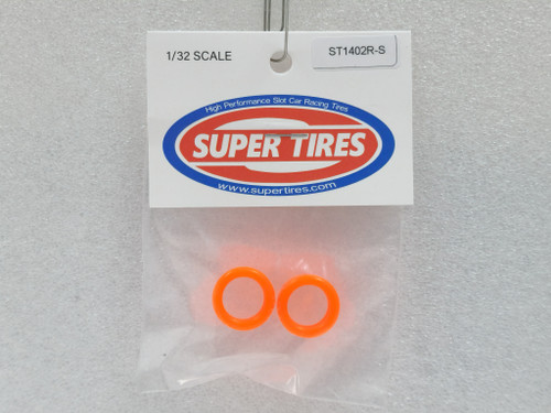 1402RS-Orange Super Tires - Silicone Tires for 15.9x8mm - Orange 1:32 Slot Car Part