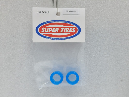 1404RS-Blue Super Tires - Silicone Tires for 15.9x8mm - Blue 1:32 Slot Car Part
