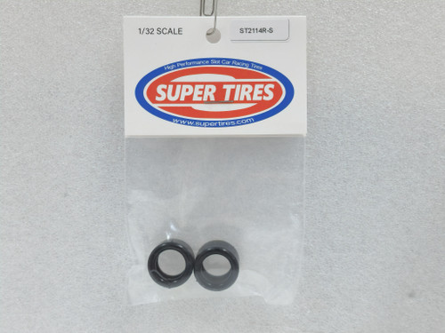 2114RS-BY Super Tires - Silicone Tires for 15x11mm Wheels Fly, Monogram, Spirit- Black/Yellow Marbled 1:32 Slot Car