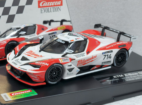 27823 Carrera Evolution KTM X-Bow GTX Razoon - more than Racing Dubai 24h 2024, #714 1:32 Slot Car