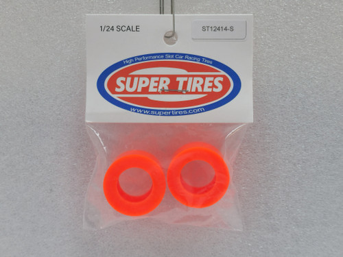 12414S-Orange Super Tires - Silicone Tires Carrera Porsche 917K & Ferrari 512S - Orange 1:24 Slot Car Part