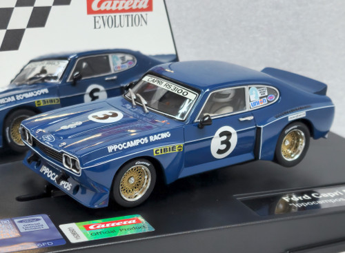 20027834 Carrera Evolution Ford Capri RS 3100 Ippocampos Racing, #3 1:32 Slot Car