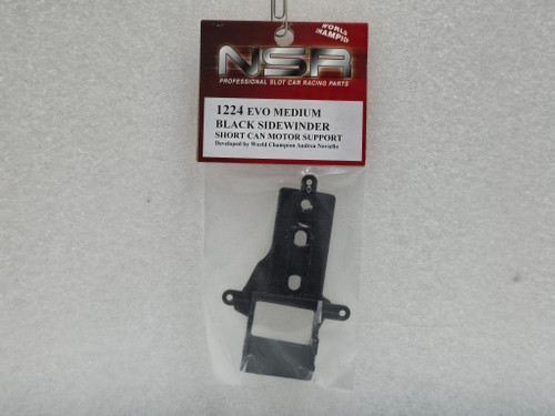 1224 NSR EVO Medium Sidewinder Motor Mount Short Can Black 1:32 Slot Car Part