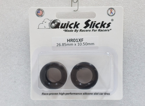 HR01XF Quick Slicks Silicone Tires for 1:24 Narrow and H&R 1:24 27x12mm CB Design Wheels 1:24 Slot Car Part
