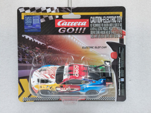 20064292 Carrera GO!!! Ford Mustang GT3 Champion Spirit Livery (2024), #64 1:43 Slot Car