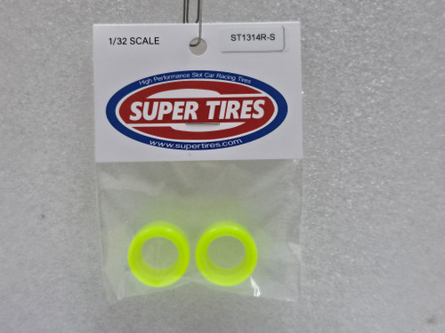 1314RS-Yellow Super Tires Silicone Tires for Carrera NASCAR Camaro NextGen - Yellow 1:32 Slot Car Part