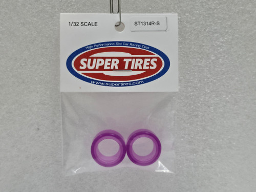 1314RS-Purple Super Tires Silicone Tires for Carrera NASCAR Camaro NextGen - Purple 1:32 Slot Car Part
