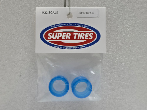1314RS-Blue Super Tires Silicone Tires for Carrera NASCAR Camaro NextGen - Blue 1:32 Slot Car Part