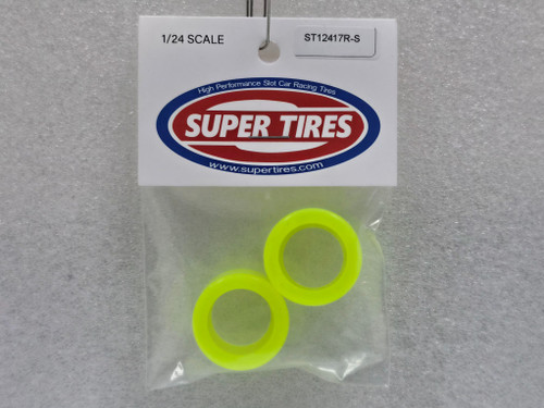 12417RS-Yellow Super Tires - Silicone Tires Carrera BMW M4 - Yellow 1:24 Slot Car Part