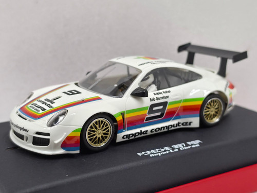 0388RCP-AW NSR Porsche 997 Apple Tribute, #9 - Reparto Corse for Plastic Track 1:32 Slot Car