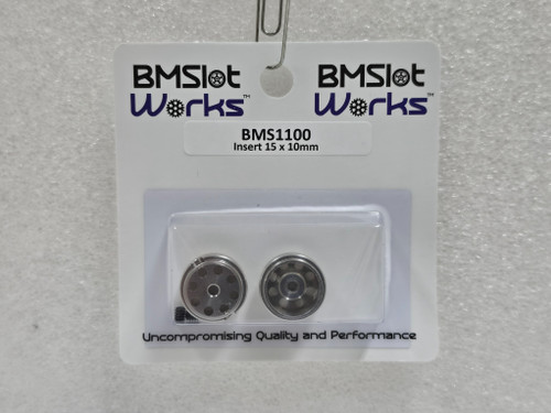 BMS1100 BMSlot Works 15.8 x 10mm Insert Aluminum Wheels 1:32 Slot Car Part