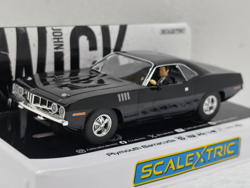 C4595 Scalextric Plymouth Barracuda John Wick Chapter 4 1:32 Slot Car *DPR*