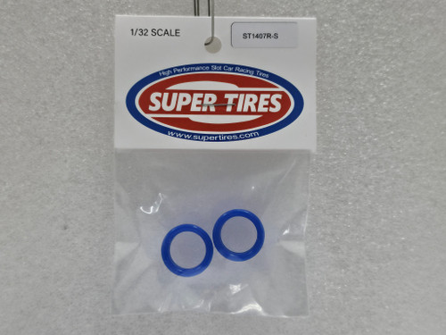 1407RS-RoyalBlue Super Tires - Silicone Tires for 17x10mm - Royal Blue 1:32 Slot Car Part