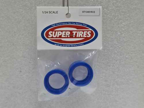 12401RS-RoyalBlue Super Tires - Silicone Tires Carrera Audi R8, Ford GT, DTM, Corvette C7R, Porsche 911 - Royal Blue 1:24 Slot Car Part