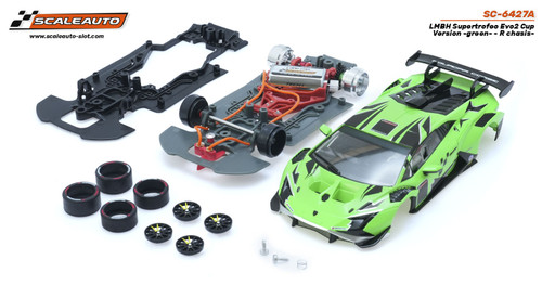 SC-6427A Scaleauto Lamborghini Super Trofeo EVO2 Cup Version Green R Chassis Kit 1:32 Slot Car