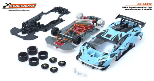 SC-6427F Scaleauto Lamborghini Super Trofeo EVO2 Cup Version Blue R Chassis Kit 1:32 Slot Car