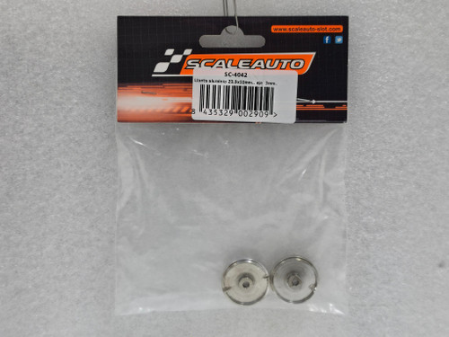 SC-4042 Scaleauto Aluminum Rim 23.5 x 10mm 3mm Axle 1:24 Slot Car Part