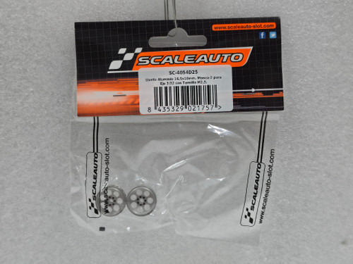 SC-4054D25 Scaleauto 16.5x10mm Aluminum Wheel (Monza-2) for 3/32" Axle with M2.5 Screw 1:32 Slot Car Part