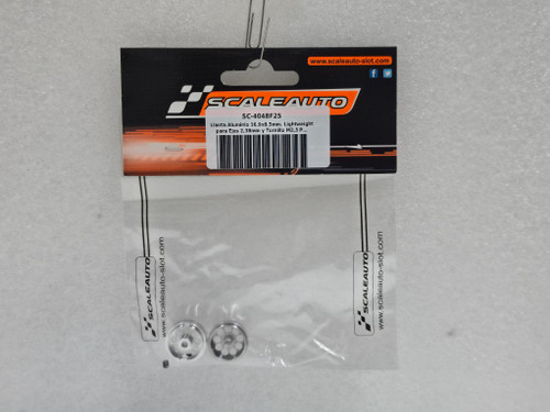 SC-4048F25 Scaleauto 16.9 x 8.5mm Lightweight Aluminum Wheel for 2.38mm Axle and M2.5 Screw 1:32 Slot Car Part