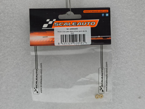 SC-1095A65 Scaleauto Brass Pinions 12-Tooth for 2mm Shaft Ø6,5mm (2 Pieces) 1:32 Slot Car Part