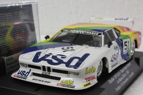 SW39 Racer Sideways Sauber BMW M1 Group 5 Team Itaile-France Le Mans 24hrs 1981 #51, P. Alliot/B. Darniche/J. Cecotto 1:32 Slot Car